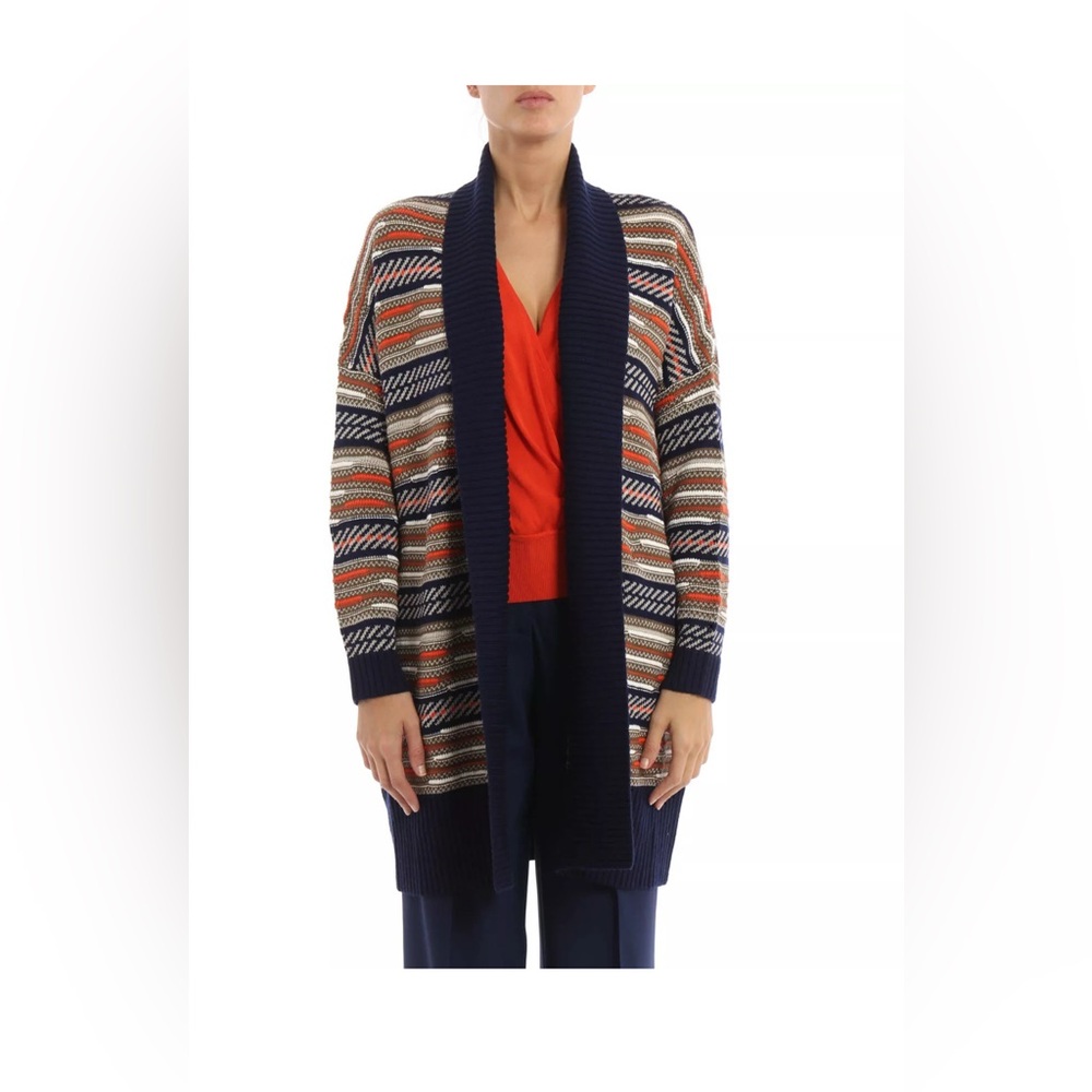 Diane von furstenberg taletha mixed knit cardigan sweater. Size S - Picture 2 of 12
